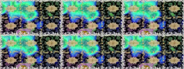 Kahverengi ve bej renklerde altın elementler. Çiçek deseni. Şık bir grafik desen. Kusursuz raster arka plan. Duvar kâğıdı barok, İspanyol kumaşı.