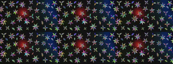 Raster illüstrasyonundaki çiçek desenli çizim. Suluboya tarzında renkler üzerine çiçekler.