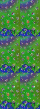 Raster Henna dövme stili. Tekstil, tebrik kartı, boyama kitabı, telefon kılıfı baskısı için kullanılabilir. Etnik Mandala süsü. Hint çiçekli desenli şal desenli..