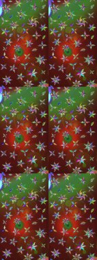 Tomurcukları papatya çiçekleri olan sevimli bir çiçek deseni. Eskiz geçmişi. Kumaş, tekstil, duvar kağıdı baskısı için. Raster illüstrasyonu. Miles Fleur, süslü püslü bir süs. Antika retro tarzı.