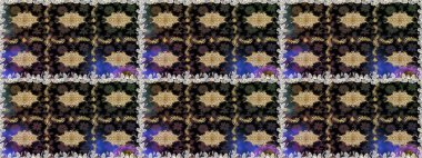 Duvar kâğıdı barok, İspanyol kumaşı. Şık bir grafik desen. Çiçek deseni. Kahverengi ve bej renklerde altın elementler. Kusursuz raster arkaplanı.