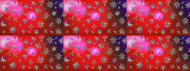 Küçük çiçekli şirin bir desen. Çiçek ve yapraklı çiçek deseni. Raster illüstrasyonu.