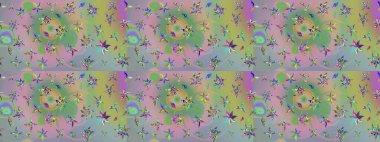 Raster Hip kumaş deseni. Eskiz Vintage Çiçek Deseni.