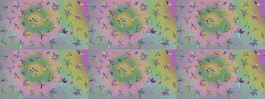 Renkli Bahar Teması eskiz kalıbı. Düz Çiçek Elementleri Tasarımı. Tarafsız ve yeşil renklerde çiçekler. Güzel çiçek deseni..