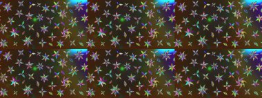 Robot resim. Raster illüstrasyonu. Küçük çiçekte sevimli çiçek deseni var..