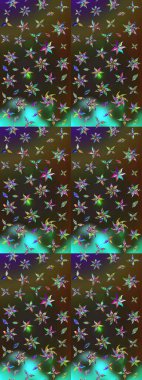 Yeşil ve kahverengi renkli çiçekler. Küçük çiçekte sevimli çiçek deseni var..