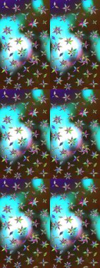 Anti-stres için soyut örnek sayfası. Kahverengi ve mavi renklerde. Raster illüstrasyonu.