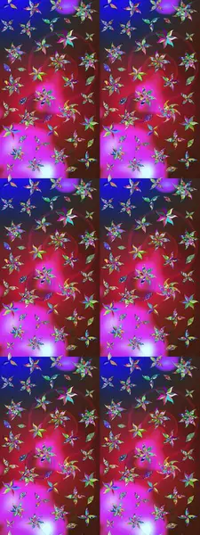 Kırmızı ve mor renkte çiçekler. Raster illüstrasyonunda çiçek deseni çizimi.