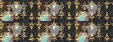 Tekstil için figür. Yapraklı çizim şekli. Şirin, zarif çiçekler Raster illüstrasyonu. Davetiye ve kartpostal tasarımı için dekoratif çiçek unsurları. Poster veya kapak için arkaplan.