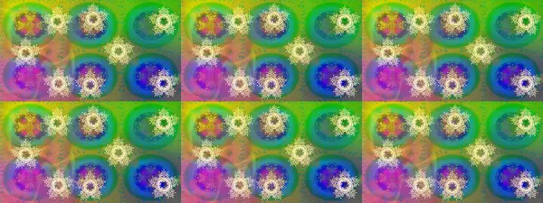 Raster kar taneleri deseni. Raster illüstrasyonu. Renkli arka planda güzel kar taneleri.