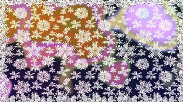 Süslü kumaş deseni. Düz Çiçek Elementleri Tasarımı. Raster illüstrasyonunda kusursuz çiçek deseni. Renkli Bahar Teması Kusursuz Arkaplan.