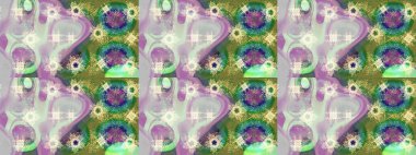 Barok tarzında eskiz oryantal süsü. Tarafsız, gri ve yeşil renklerde altın elementlerle geleneksel altın sarısı desen.