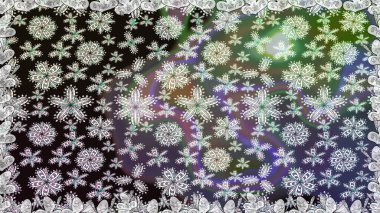 Çiçek ve yapraklı çiçek deseni. Raster illüstrasyonu. Küçük çiçekli şirin desen.