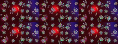 Küçük çiçekteki sevimli çiçek deseni. Kahverengi renkte çiçekler.