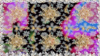 Gri renklerde, altın elementli, pürüzsüz bir desen. Şam tasarım için kusursuz desen.