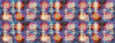 Renkli arka planda izole edilmiş kar tanelerinin düz tasarımı. Kar taneleri deseni. Raster illüstrasyonu. Kar taneleri arka planda. Kar tanesi süslemeli desen.