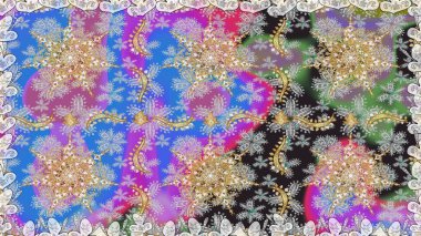 Gri renklerdeki altın elementler. Geleneksel klasik raster altın pürüzsüz desen. Barok tarzında kusursuz bir doğulu süsü..