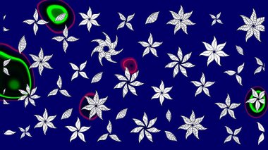 Raster illüstrasyonundaki çiçek desenli çizim. Suluboya tarzında mavi renkte çiçekler.