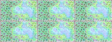 Kelebek tasviri. Yeşil, nötr ve mavi arka planda güzel renkli bir kelebek. Raster. Sırtın için parlak bir dövme. Tropik gerçekçi kelebek.