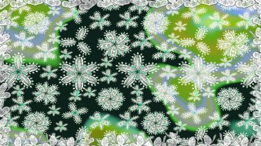 Çiçekli karalama şeklinde Raster çiçek deseni. Nazik, sevimli çiçek arkaplanı. Gri renkli çiçekler.