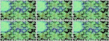 Kusursuz çiçek deseni. Yeşil renkli Asya tekstili. Raster illüstrasyonu.