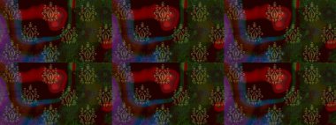 Vadinin gri renkli çiçekleri. Raster çiçek desenleri çiziyor..