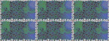 Mavi arka planda renkli kelebekler. Paketleme, kağıt ve kumaş için uygun. Kelebeklerle renklendirilmiş, pürüzsüz bir desen.