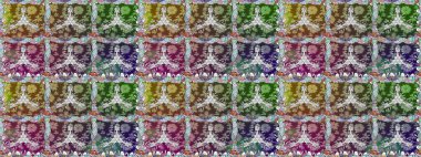 Tarafsız renklerde parlak çiçekli halı ile kusursuz desen.