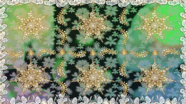 Duvar kâğıdı barok, İspanyol kumaşı. Kusursuz raster arka plan. Kusursuz çiçek deseni. Gri renklerde grafiksel, modern, pürüzsüz desen.