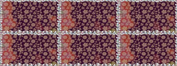 Çiçeksiz desenli arka plan. Renkli Bahar Temalı Kusursuz Arkaplan. Kahverengi renkli çiçekler. Düz Çiçek Elementleri Tasarım Raster illüstrasyonu.