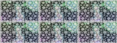 Moda baskıları için zarif bir şablon. Çiçekli bahar çiçekleri. Motley illüstrasyonu. Küçük çiçekte güzel bir desen. Küçük renkli çiçekler..