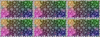 Hediye ambalaj kağıdı, tebrik kartları, posterler ve pankart tasarımı. Raster düz çiçekleri pürüzsüz desen. Yeşil renkte çiçekler.