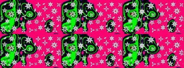 Güzel kumaş deseni. Güzel karalamalı çiçek desenli çizim. Raster illüstrasyonu. Küçük çiçekte sevimli çiçek deseni var..