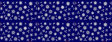 Renkli Bahar Teması eskiz kalıbı. Raster illüstrasyonu. Asya tekstil tarzında. Düz Çiçek Elementleri Tasarımı. Güzel kumaş deseni. Çiçek desenini çiz.