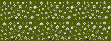 Çiçekli yeşil renkte bir çiçek deseni çiz. Suluboya tarzında yeşil renkte çiçekler.