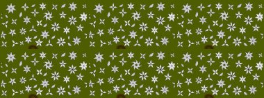 Güzel, parlak, pürüzsüz kumaş, tuval. Desen, çizim, çiçek sınırı. Eski moda arka plan. Raster illüstrasyonu. Çiçek çelengi. Kıvırcık, parlak örgü.