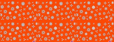 Renkli Yaz Temalı eskiz kalıbı. Raster Illustrasyon 'daki Çiçek Deseni' nin son moda çizimi. Güzel kumaş deseni. Düz Çiçek Elementleri Tasarımı.