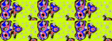 Suluboya çizim kalıbı. Çiçek izi. Suluboya tarzında yeşil renkte çiçekler.