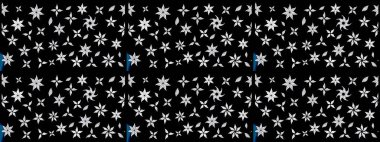 Raster Güzel kumaş deseni. Raster suluboya deseni, narin çiçekler, siyah çiçekler, tebrik kartı şablonu..