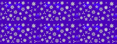 Yumuşak, yaz çiçekleri menekşe renklerinde. Raster illüstrasyonu. Raster çiçek desenli ve çiçekli..