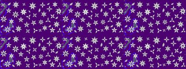 Güzel kumaş deseni. Raster illüstrasyonu. Güzel karalamalı çiçek desenli çizim. Küçük çiçekte sevimli çiçek deseni var..