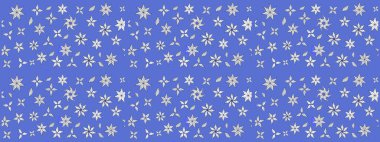 Raster illüstrasyonu. Egzotik çiçekler, mavi renkler üzerine botanik parlak klasik doğa. Klasik tropikal doğal elementlerin suluboya seti.