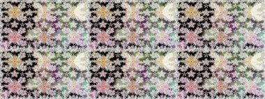 Vadinin çiçekleri tarafsız renklerde. Raster dikişsiz çiçek deseni.