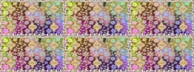 Klasik klasik klasik arka plan. Geleneksel oryantasyon süsü. Kusursuz klasik raster altın desenli. Tarafsız renklerde altın elementlerle kusursuz desen.