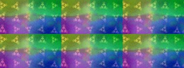 Kar taneleri radyal altın renkler verir. Renkli arka planda güzel kar taneleri. Raster illüstrasyonu..