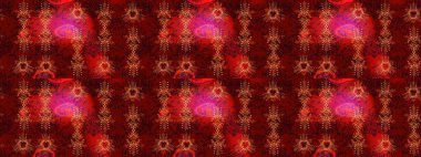 Renkli arka planda izole tatlı kar taneleri. Kar taneli kırmızı, kahverengi ve siyah renkler. Raster illüstrasyonu.