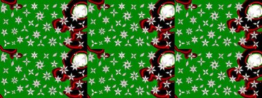 Güzel kumaş deseni. Raster suluboya deseni, narin çiçekler, yeşil çiçekler, tebrik kartı şablonu..