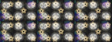 Gri, nötr ve kahverengi renkte kar tanelerinden oluşan kış deseni. Düz yatıyordu. Kış konsepti Raster illüstrasyonu.