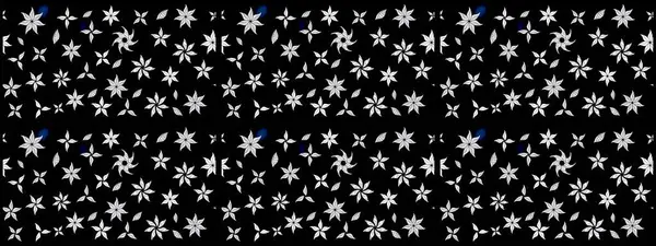 Çiçek tasarımı için inanılmaz bir kolaj cenneti tarzı. Çiçekli zambakların eskiz geçmişi. Parlak çiçekli kolaj çiçekleri siyahtır..