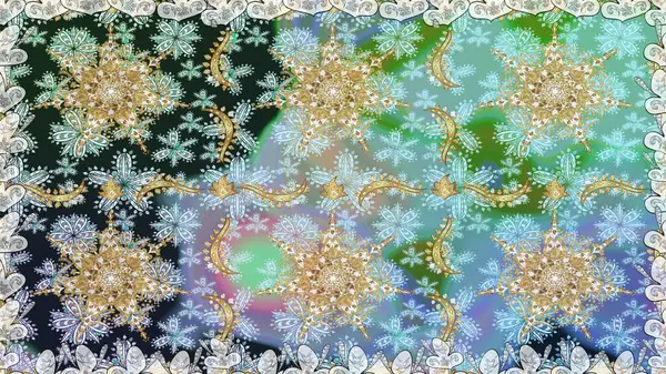 Raster oryantal süs. Kusursuz altın desen. Tarafsız renklerde altın elementlerle kusursuz desen.